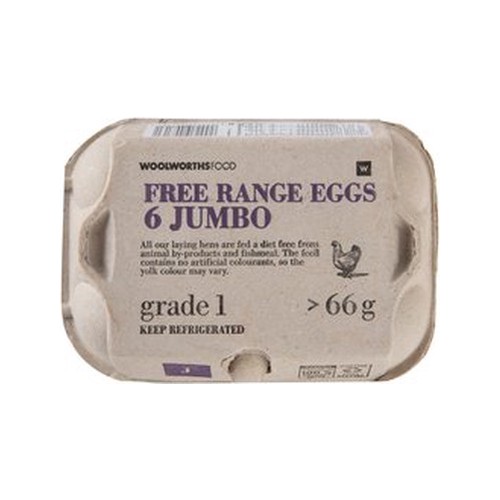 free range jumbo chilled eggs 6 pk