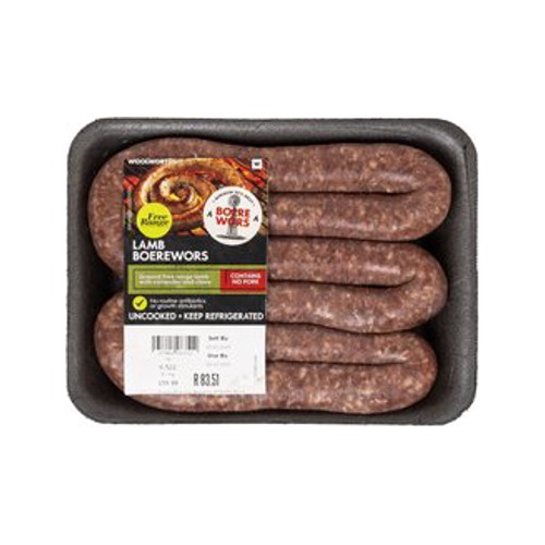Free Range Lamb Boerewors Avg 500 g