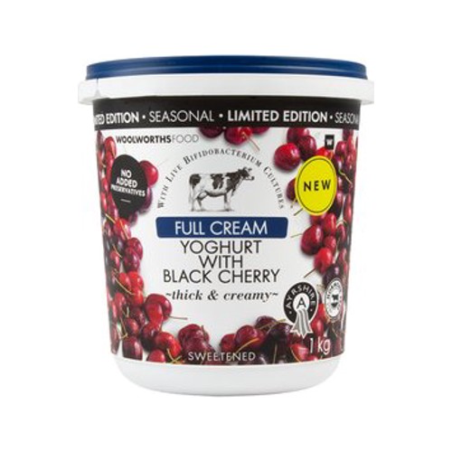 Full Cream Ayrshire Yoghurt with Black Cherry 1 kg