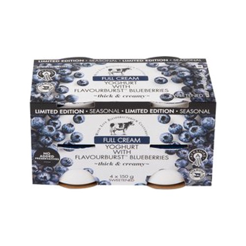Full Cream Ayrshire Yoghurt with Flavourburst Blueberries 4 x 150 g
