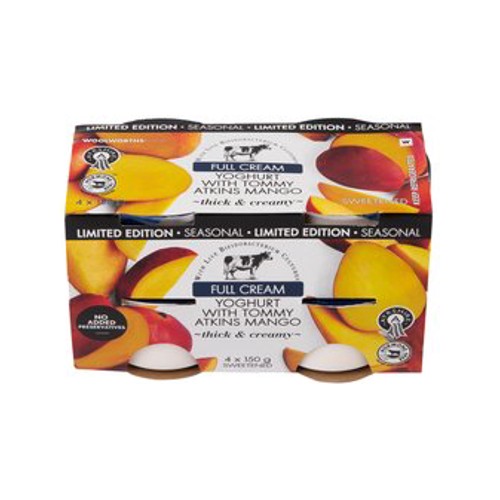 Full Cream Ayrshire Yoghurt with Tommy Atkins Mango 4 x 150 g