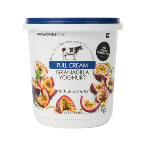 Full Cream Granadilla Yoghurt 1 kg