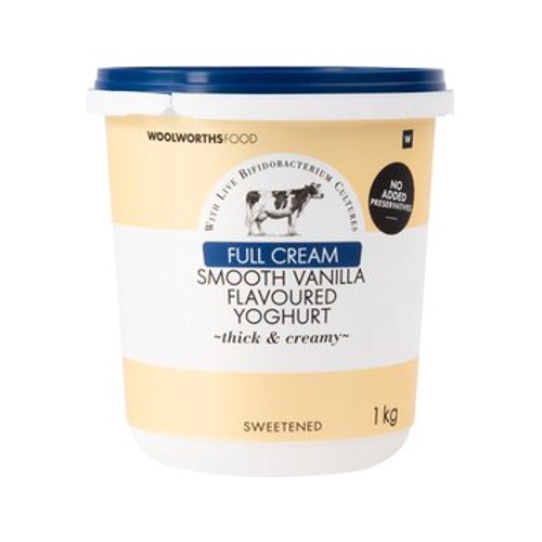 Full Cream Smooth Vanilla Flavoured Yoghurt 1 kg