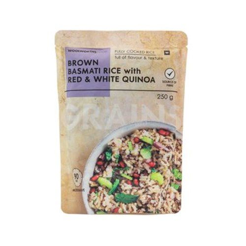Fully Cooked Brown Basmati Rice with Red and White Quinoa 250 g