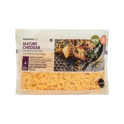 grated mature cheddar cheese 750 g