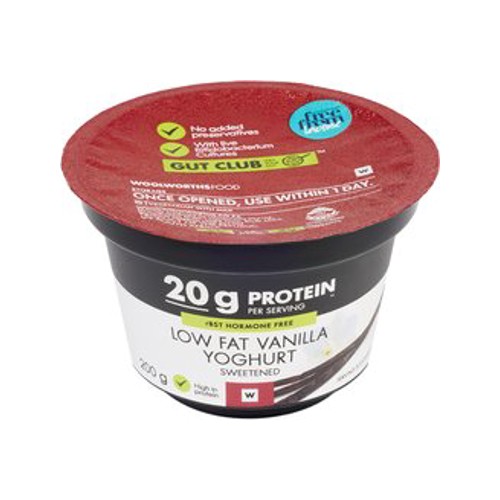 High Protein Lactose Free Low Fat Vanilla Yoghurt 200 g
