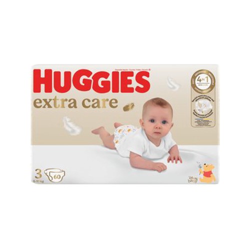 Huggies Extra Care Size 3 6 10 kg Nappies 60 pk