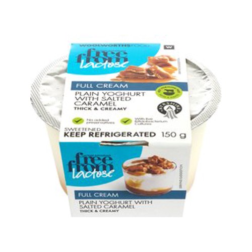 Lactose Free Full Cream Ayrshire Plain Yoghurt with Salted Caramel 150 g