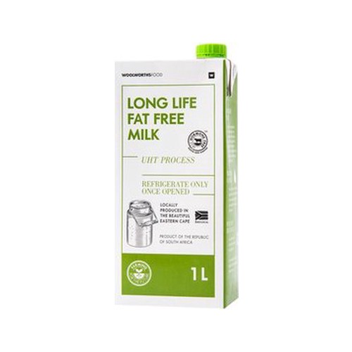 long life fat free milk 1 l