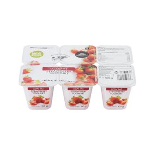 Low Fat Strawberry Yoghurt 6 x 100 g