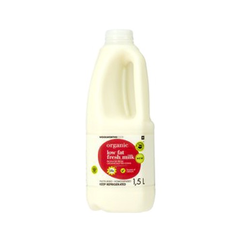 Organic Low Fat Fresh Milk 1.5 l