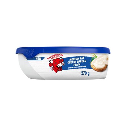 the laughing cow plain medium fat cheese spread 270 g